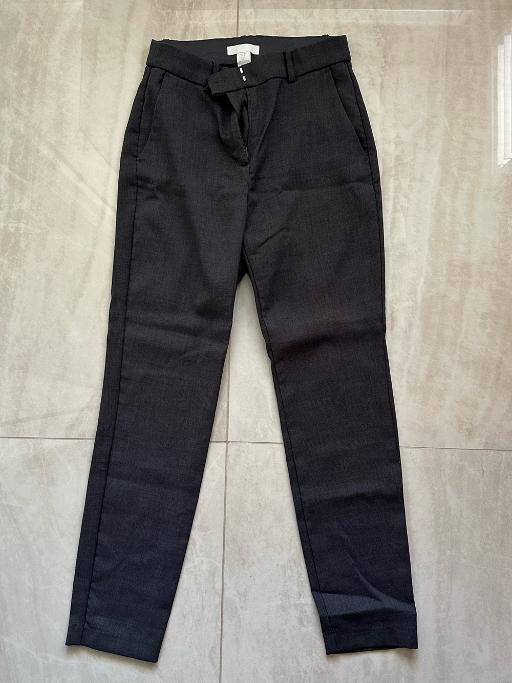 H&M Charcoal Grey High-Waist Trousers